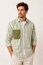 Chemise rayures homme style côtier décontractée légère - Bastian