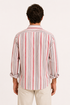 Chemise coton lin rayures homme été breathing léger - Timo