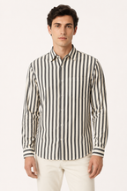 Chemise rayée homme printemps-été décontractée coupe régulière - Gerhard