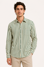 Chemise rayée homme printemps-été décontractée coupe régulière - Gerhard