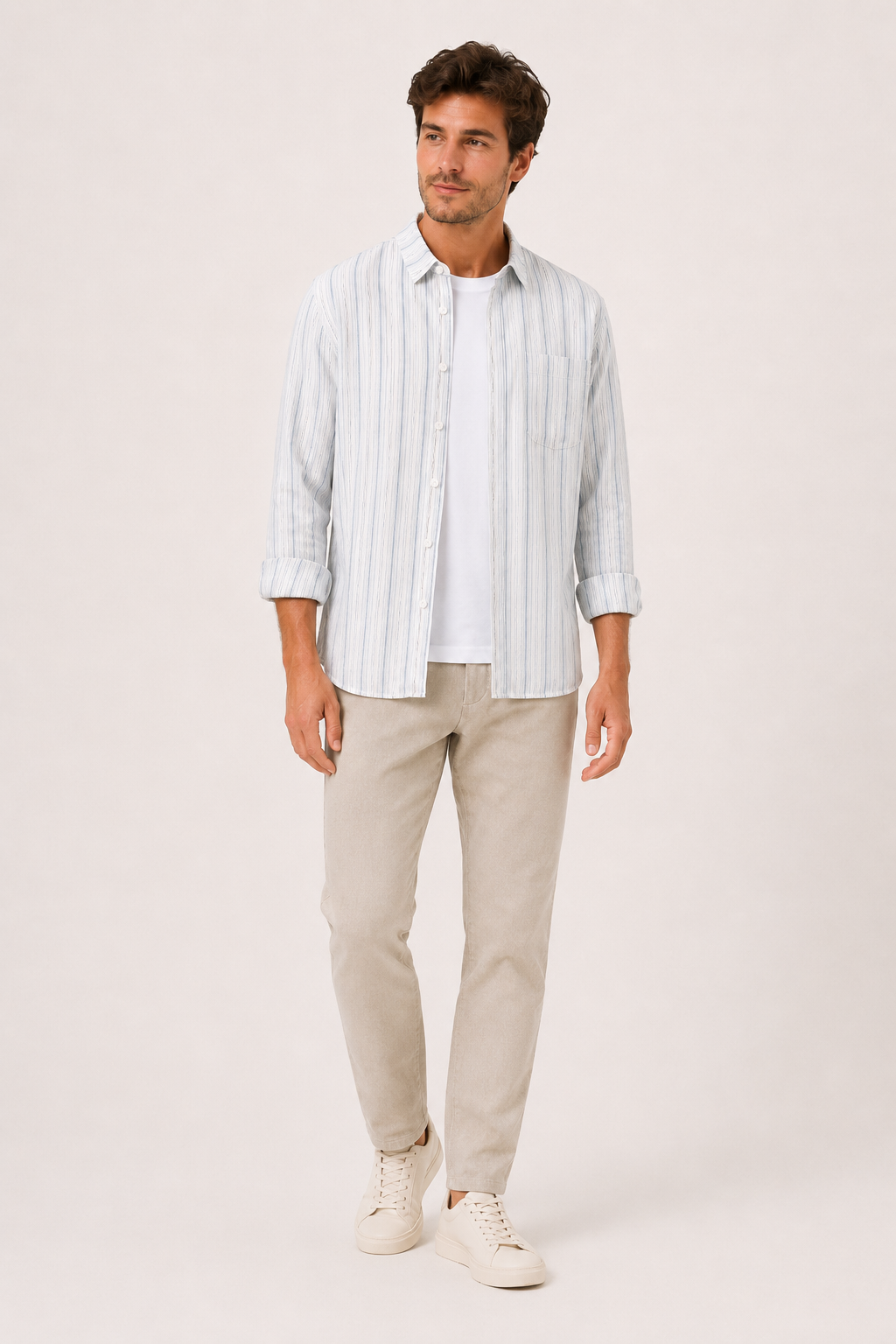 Chemise rayures homme été élégante breathable décontractée - Ralf