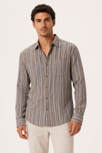 Chemise rayures homme été élégante breathable décontractée - Ralf
