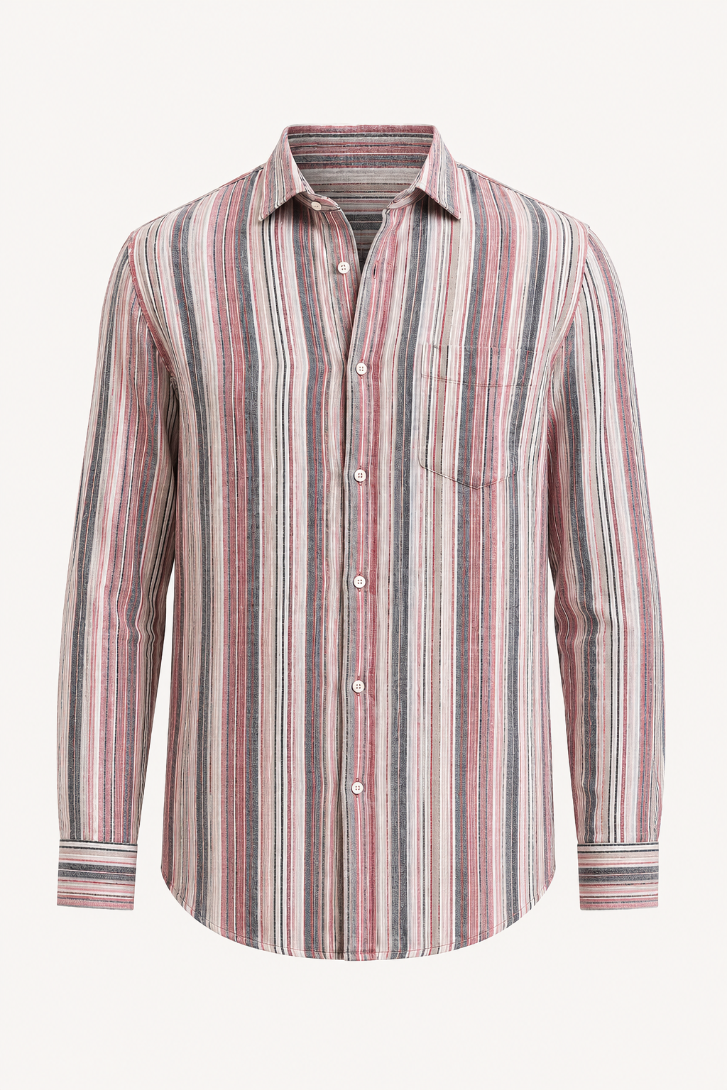 Chemise rayures homme poche poitrine casual accessible - Kaspar
