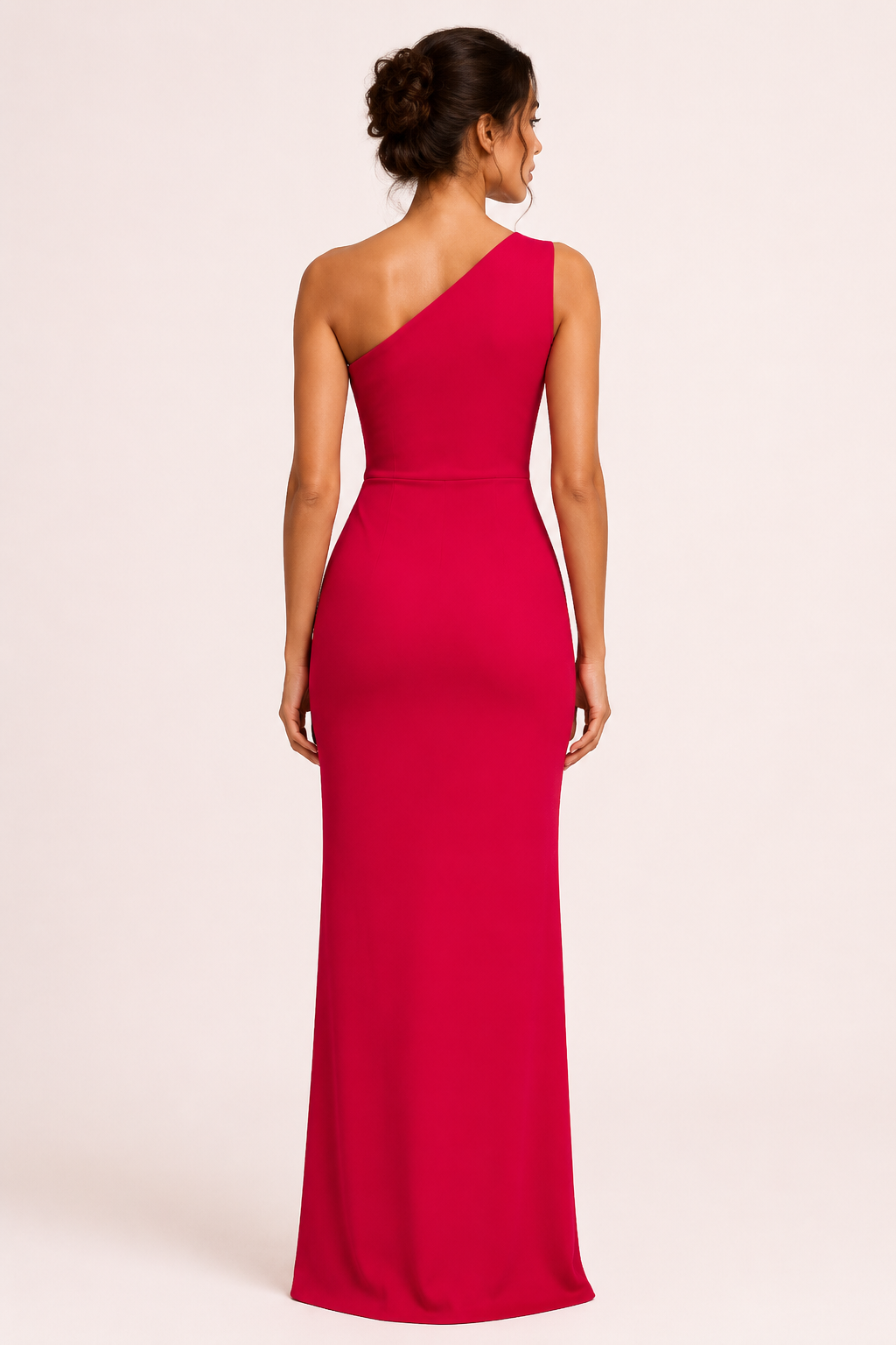 Robe de soirée longue pour femme, asymétrique, avec fente - Petra