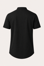Chemise homme manches courtes col mao boutonnée casual - Lorenz