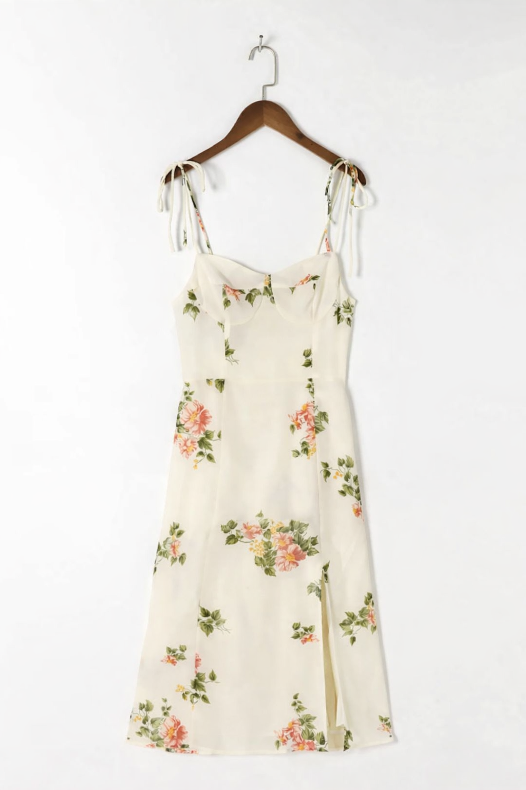 Robe midi légère femme printemps encolure douce imprimé floral - Lirena