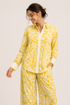 Ensemble femme imprimé méditerranéen jupe chemise coordonné - Wilma