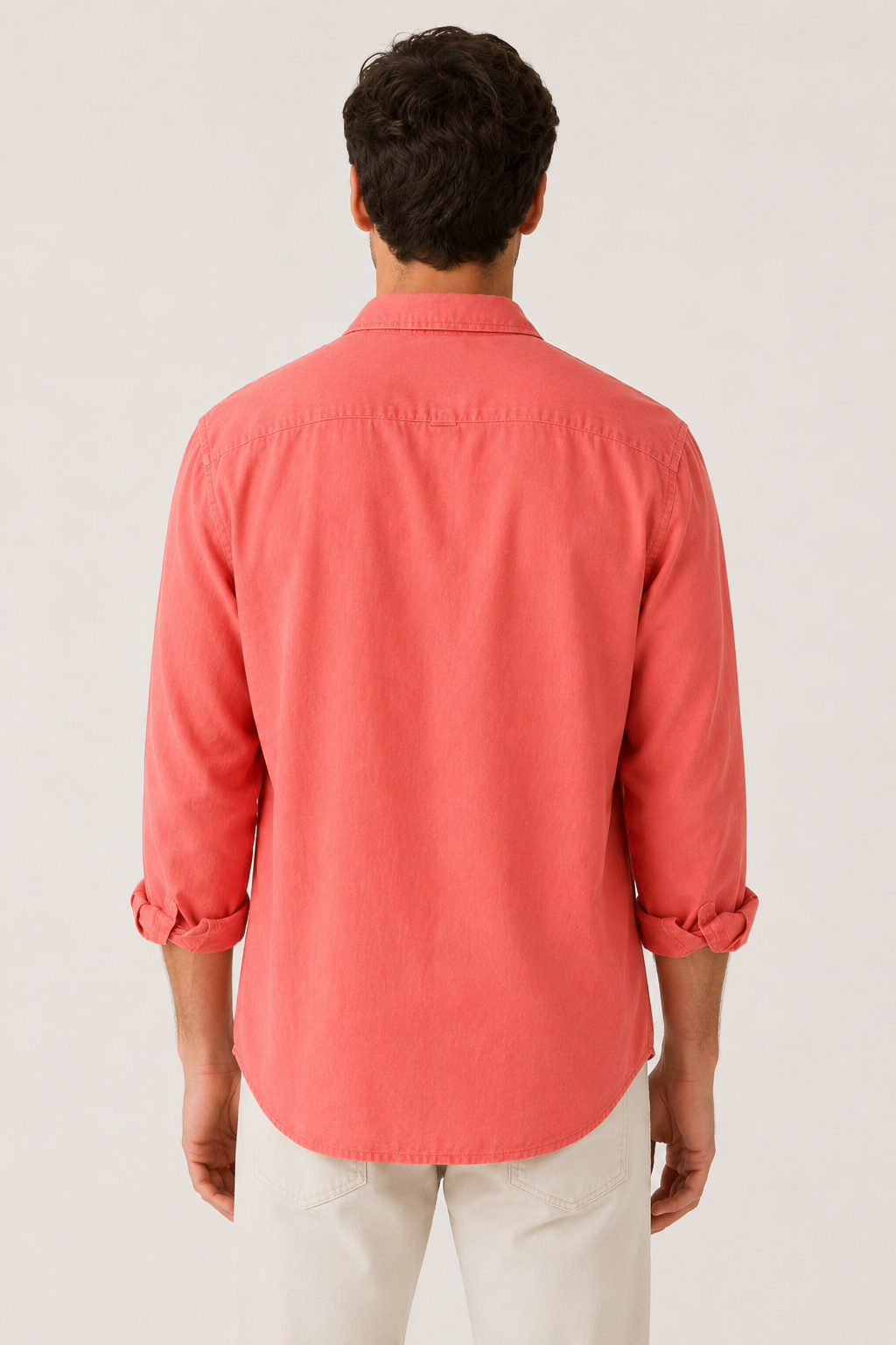 Chemise lin homme manches longues texture poche poitrine - Emil