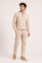 Ensemble homme lin chemise pantalon été décontracté élégant - Jörg