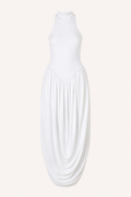 Robe longue d'été pour femme, avec col licou et jupe fluide - Liv