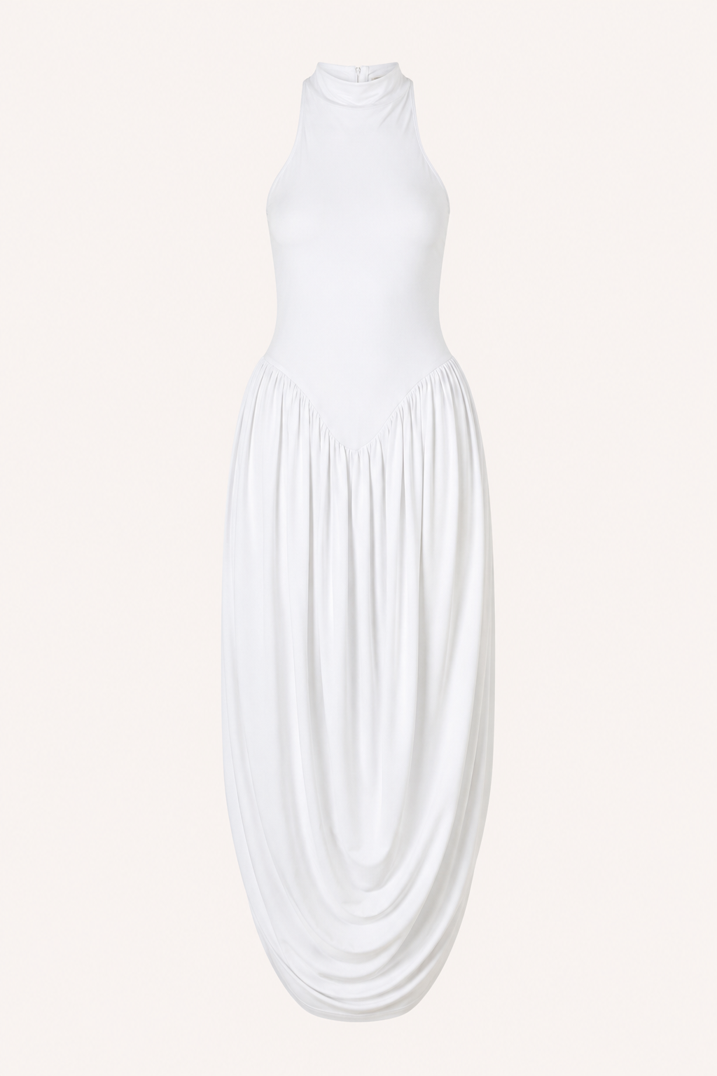 Robe longue d'été pour femme, avec col licou et jupe fluide - Liv