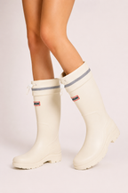 Bottes en caoutchouc pour femme, à tige haute, imperméables et confortables - Jana