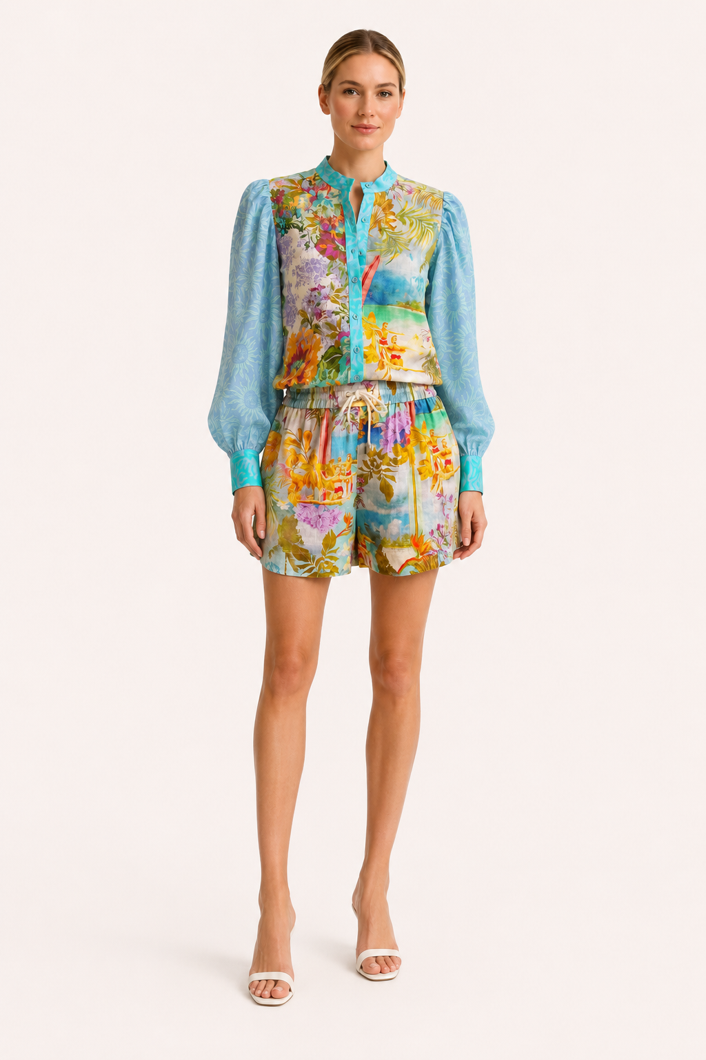 Ensemble shorts femme élégant décontracté jupe short - Annika