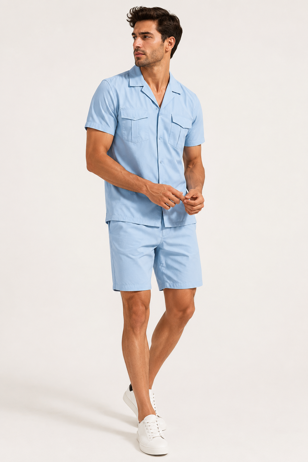 Ensemble homme chemise short poches poche cargo décontracté - Matthis