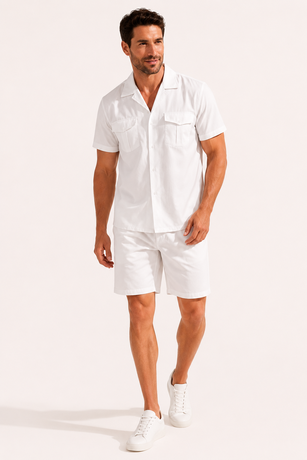 Ensemble homme chemise short poches poche cargo décontracté - Matthis