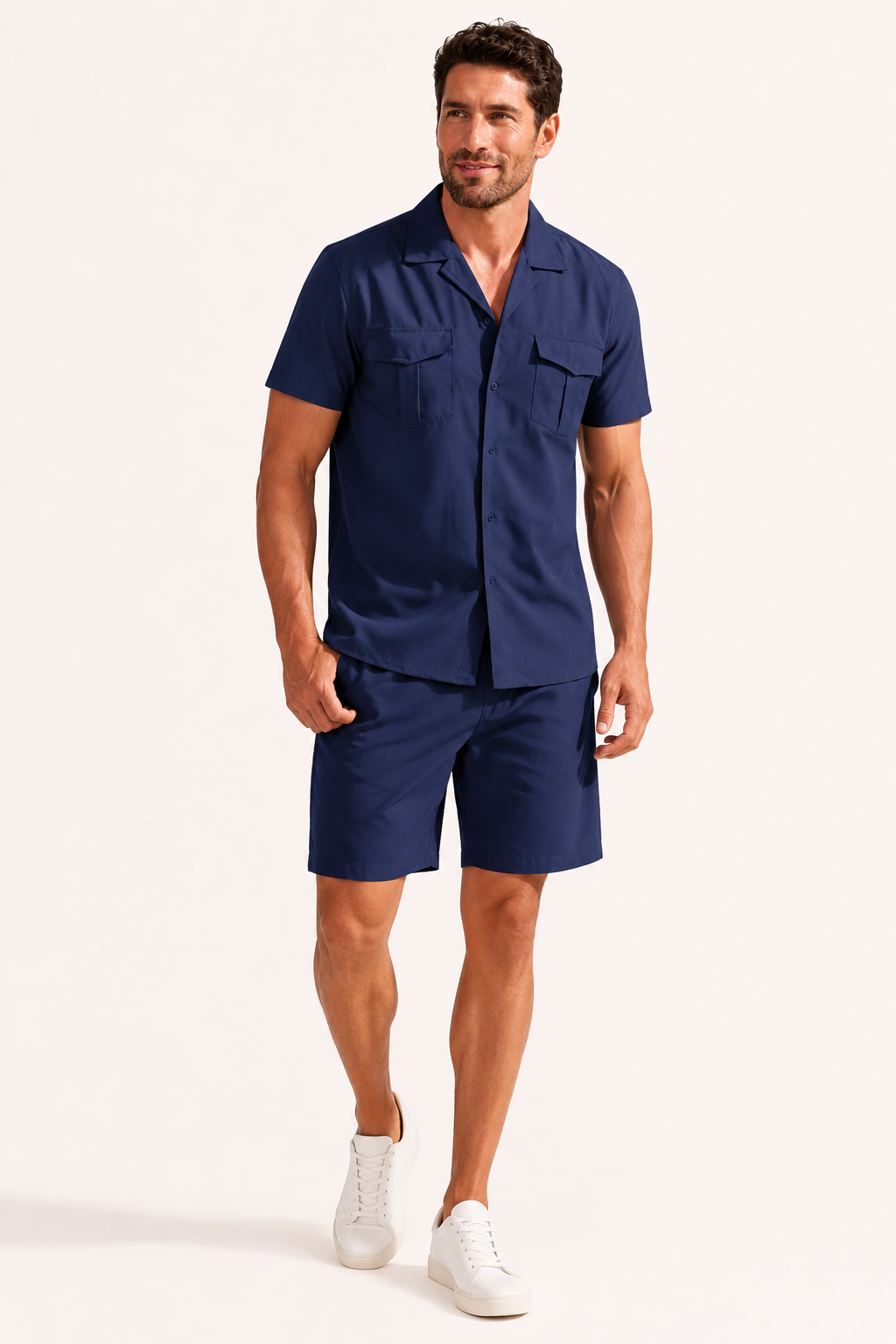 Ensemble homme chemise short poches poche cargo décontracté - Matthis