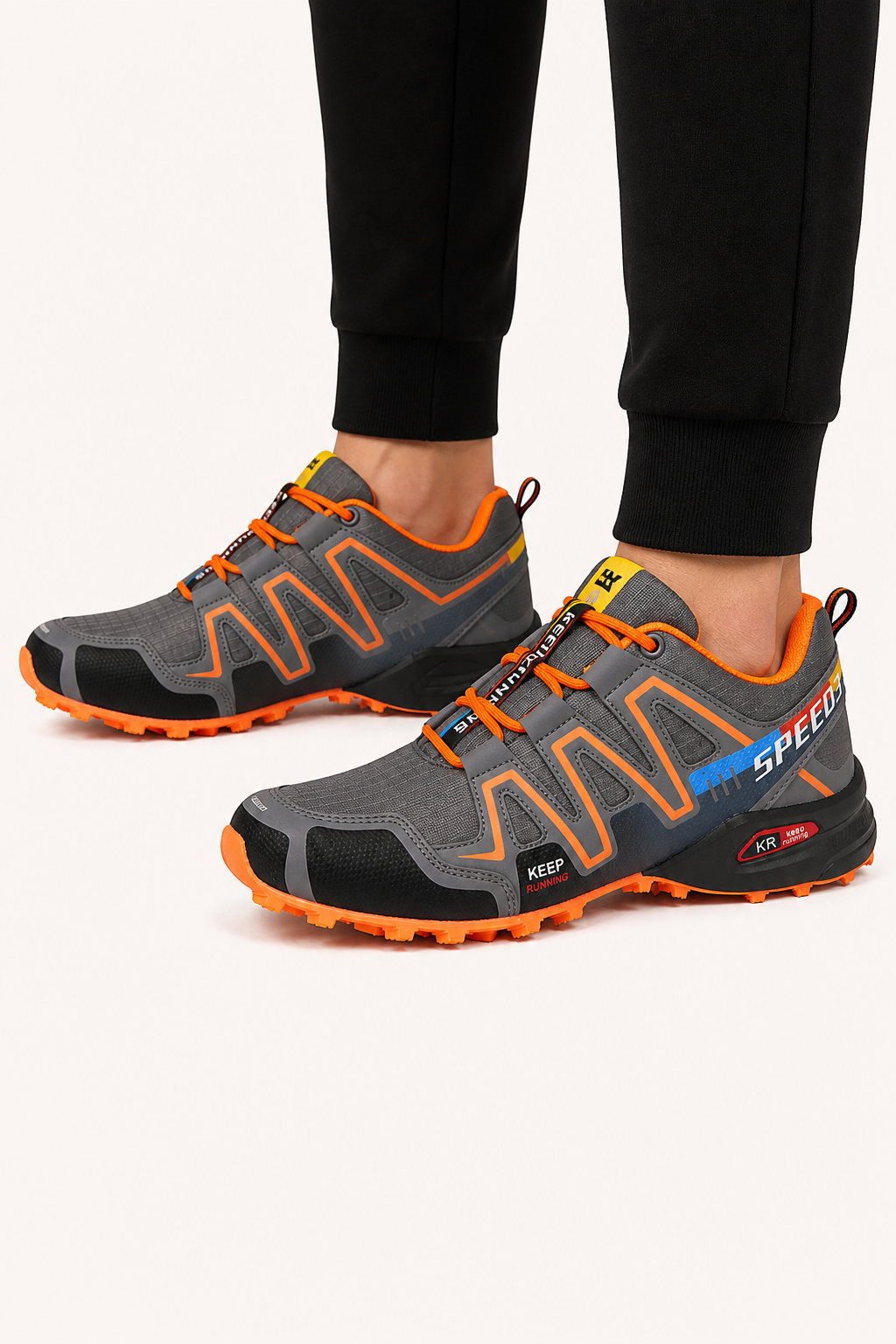 Chaussures trail homme légères antidérapantes lacets respirantes sport et quotidien - Cilian