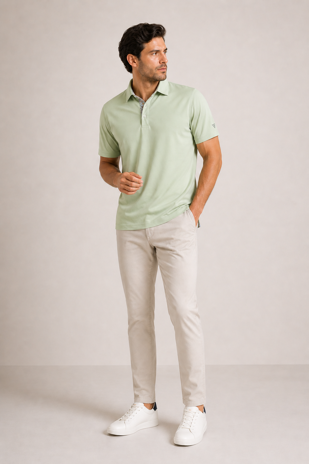 Polo homme col classique boutonné manches courtes quotidien et sorties - Gunther
