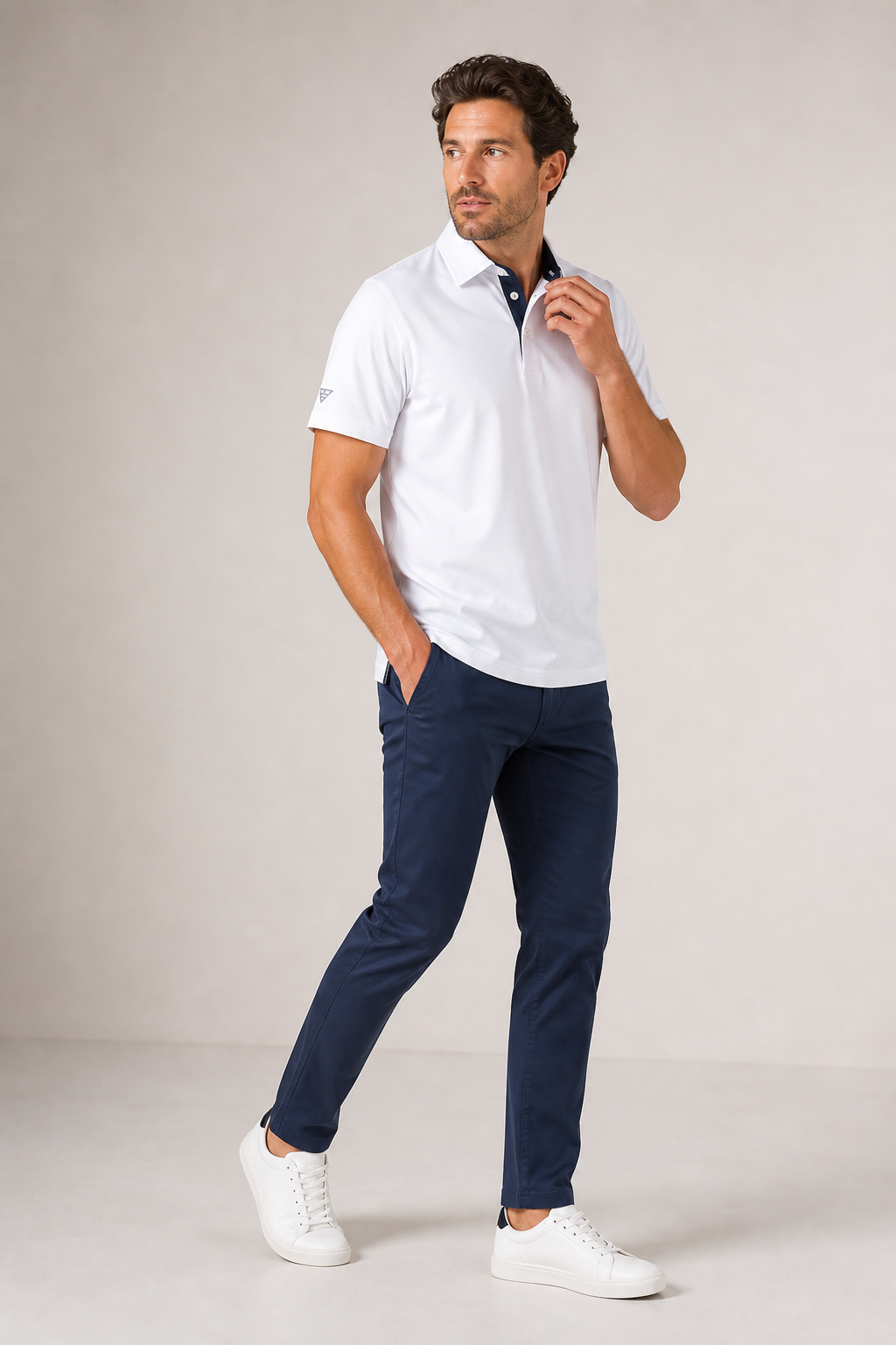 Polo homme col classique boutonné manches courtes quotidien et sorties - Gunther