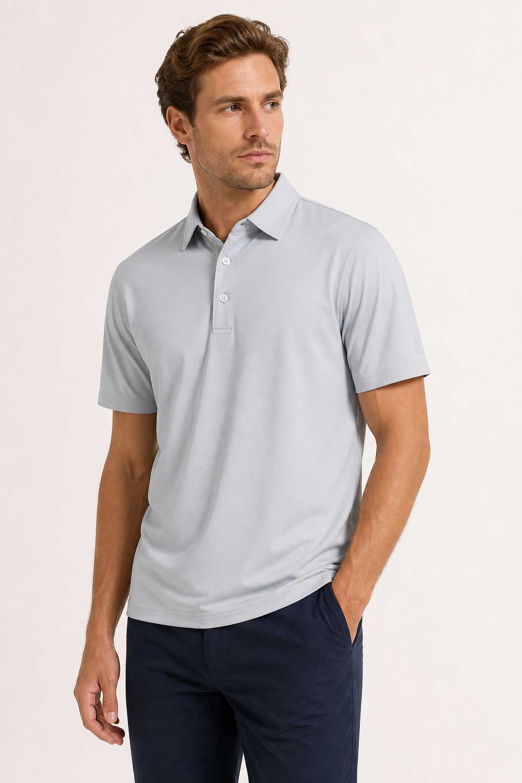 Polo homme col classique boutonné manches courtes quotidien et sorties - Gunther