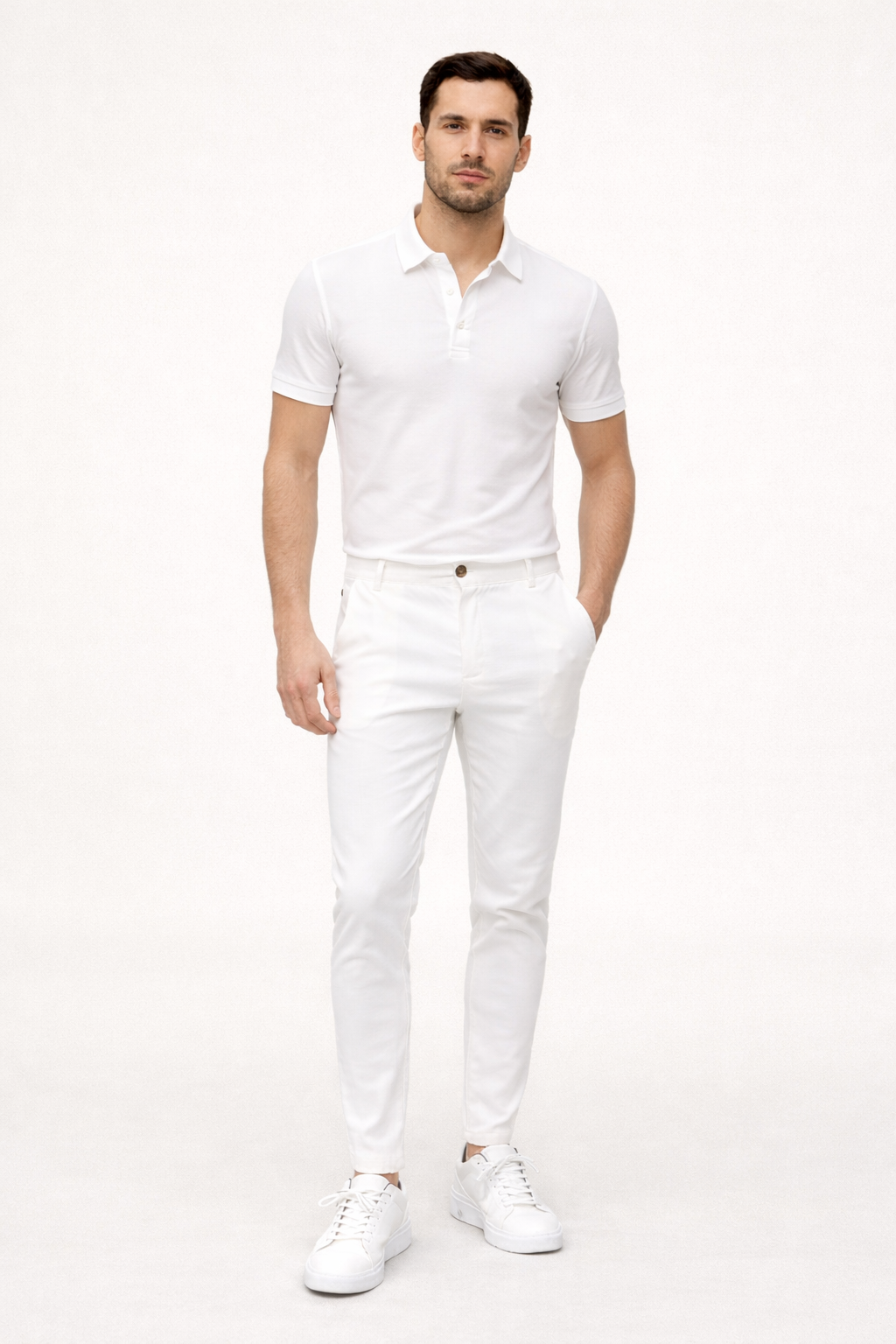 Pantalon chino pour homme in coton con coupe droite et tombé net - Zigor