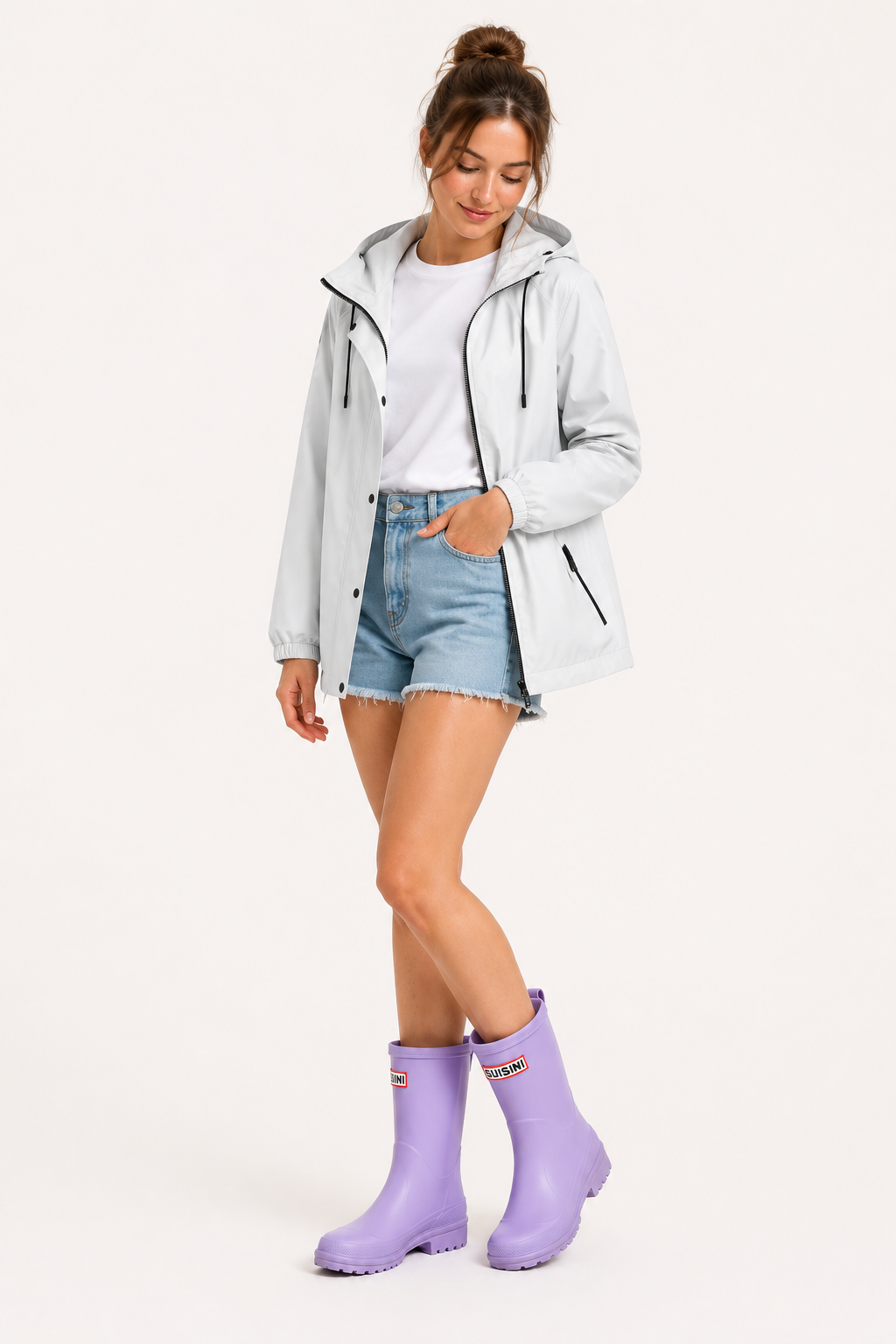 Bottes de pluie mi-hautes antidérapantes pour femme - Selma