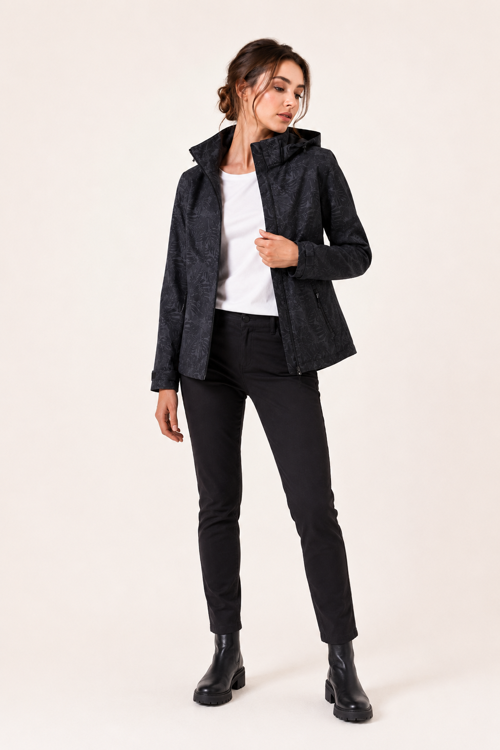 Veste coupe-vent légère unisexe à capuche et fermeture à glissière - Fassher