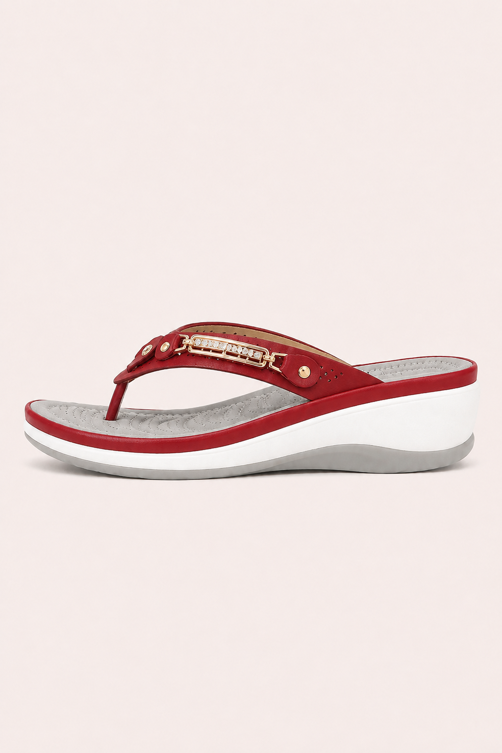 Sandales orthopédiques pour femme avec talon compensé ergonomique antidérapant - Marlies
