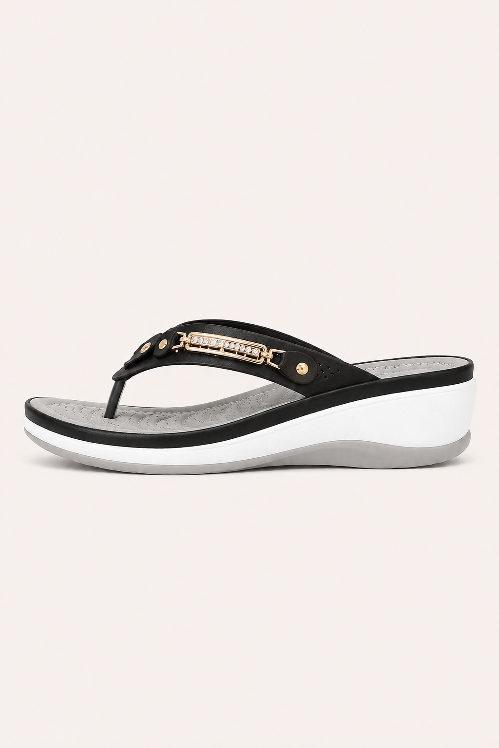 Sandales orthopédiques pour femme avec talon compensé ergonomique antidérapant - Marlies