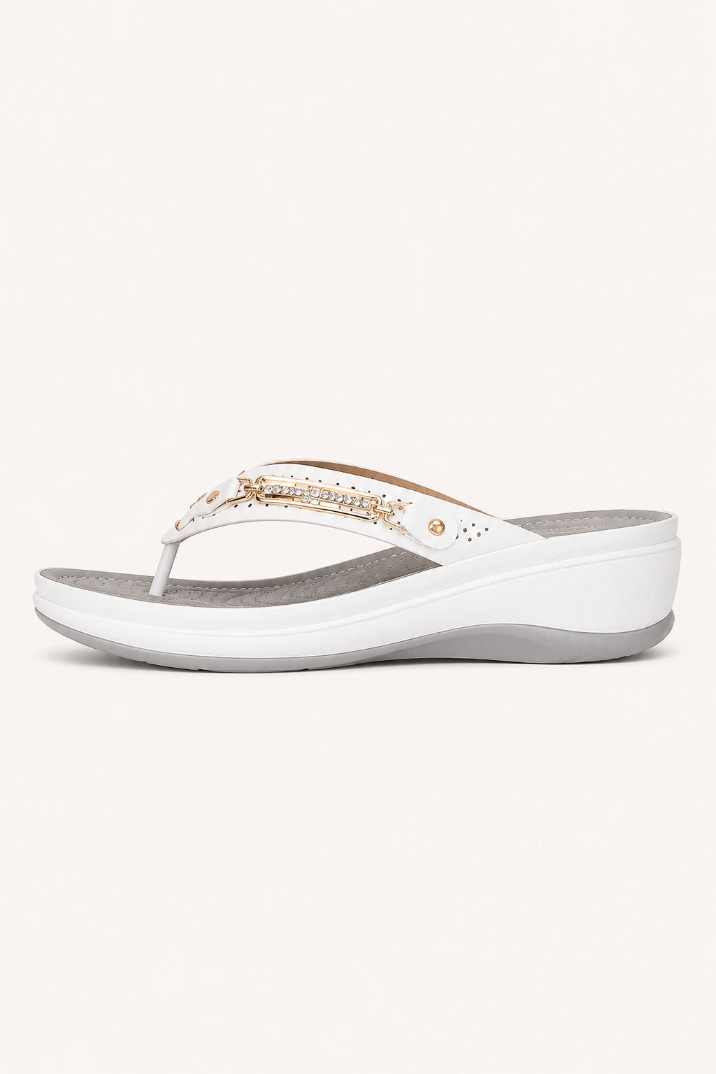 Sandales orthopédiques pour femme avec talon compensé ergonomique antidérapant - Marlies