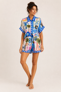 Ensemble femme blouse imprimée short d'été - Tabea