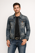 Veste en jean homme poches fonctionnelles coupe structurée - Roberto