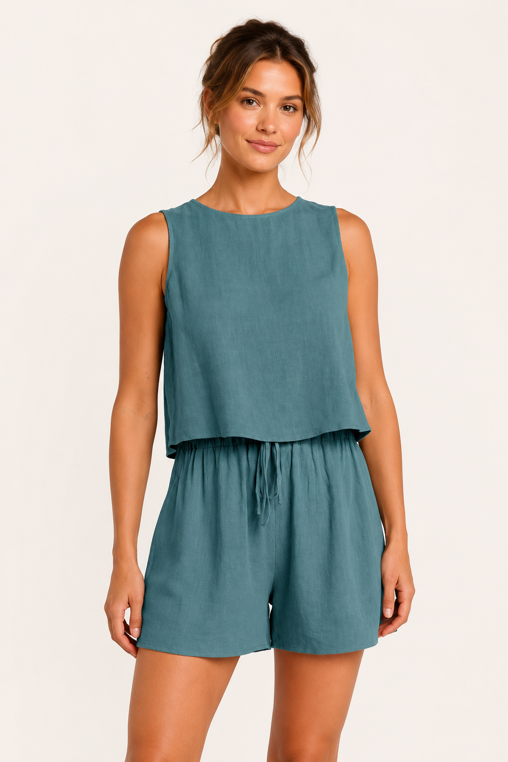 Ensemble d'été pour femmes, haut sans manches et short - Anika