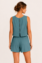 Ensemble d'été pour femmes, haut sans manches et short - Anika