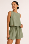 Ensemble d'été pour femmes, haut sans manches et short - Anika