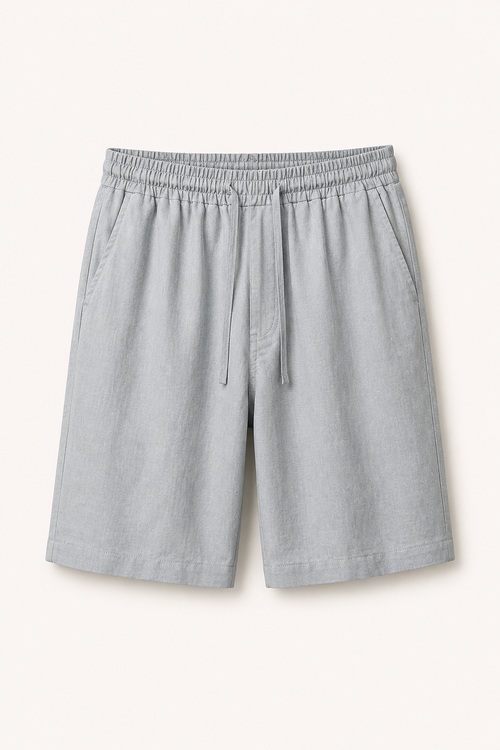 Bermuda homme en lin, taille élastiquée - Levin