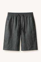 Bermuda homme en lin, taille élastiquée - Levin
