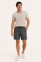 Bermuda homme en lin, taille élastiquée - Levin
