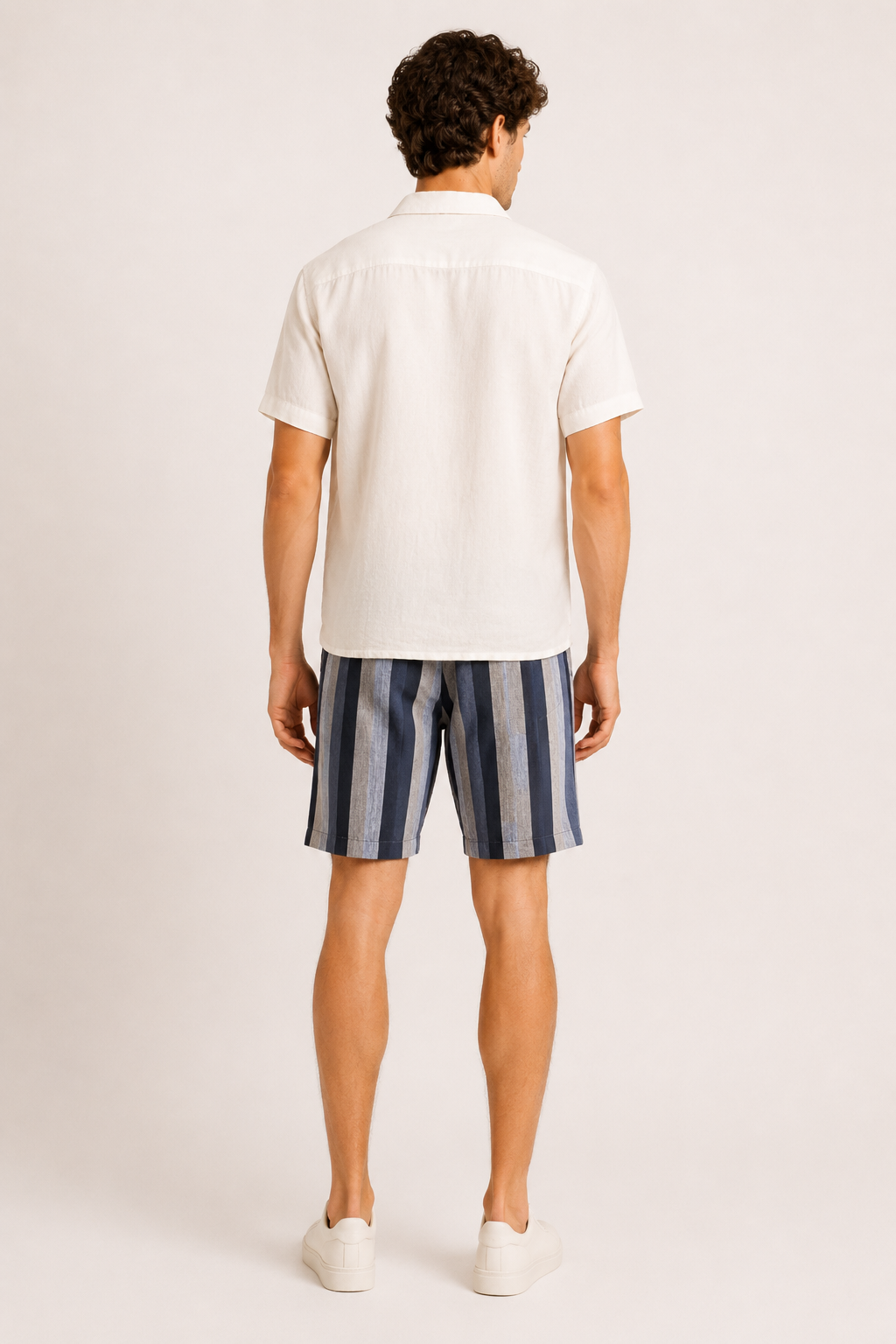 Bermuda homme en lin coupe droite respirante - Falko