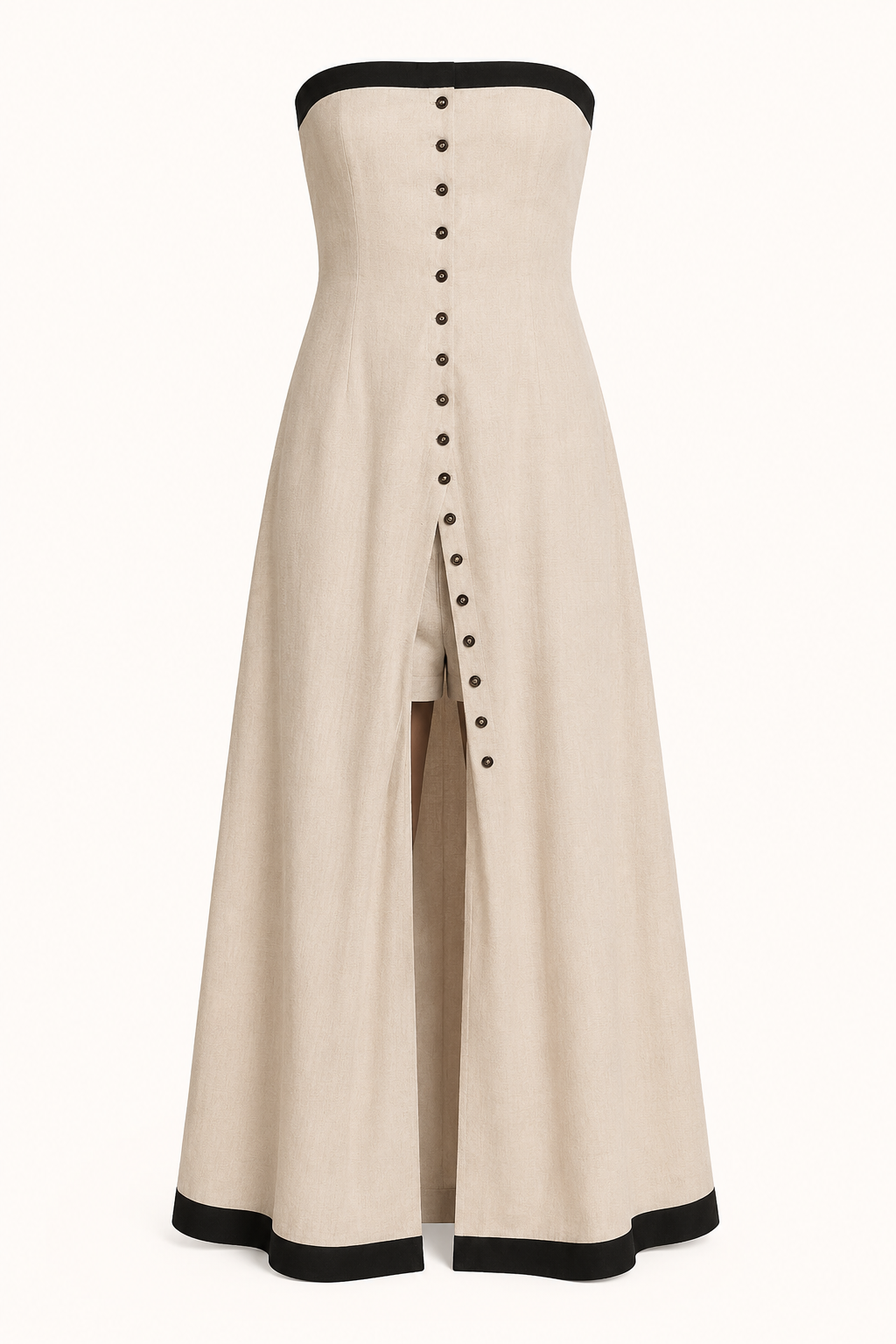 Ensemble bandeau long et short en lin pour femme - Senta