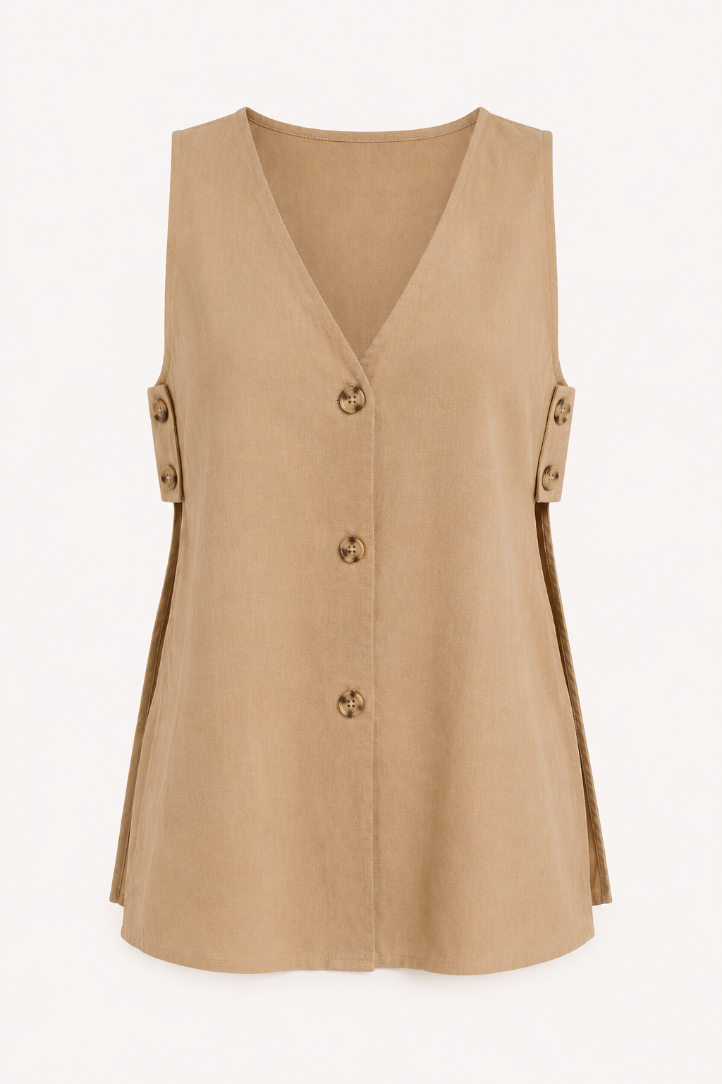 Ensemble femme gilet et short à boutons - Elke