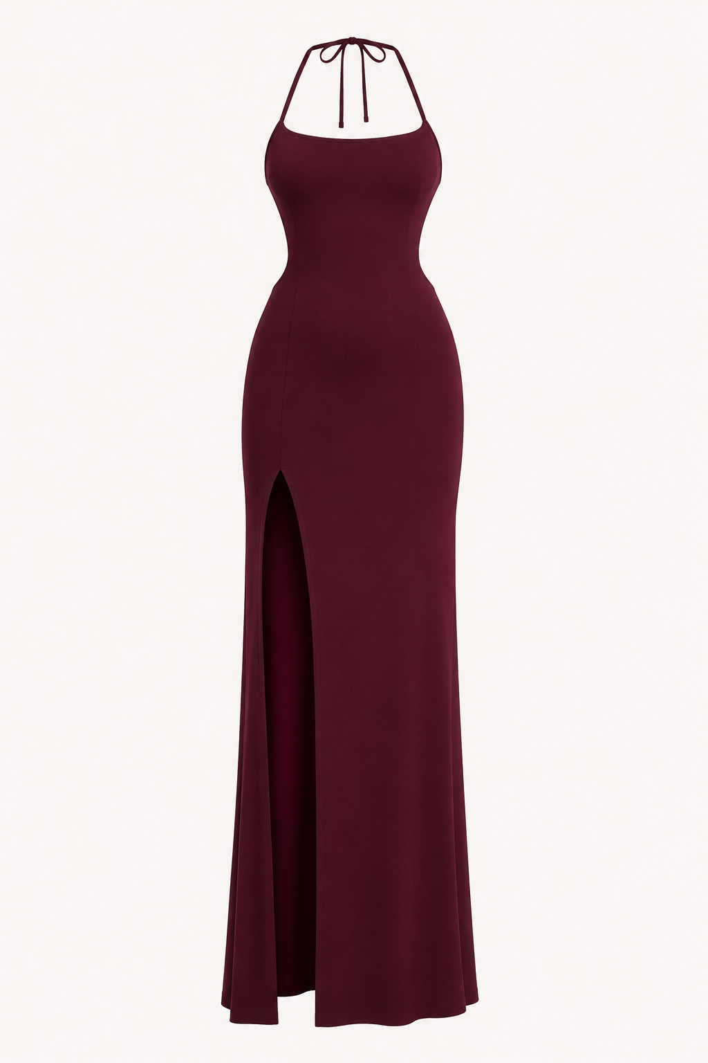 Robe longue ajustée fines bretelles fente devant côtés ouverts soirée mariage - Kiara