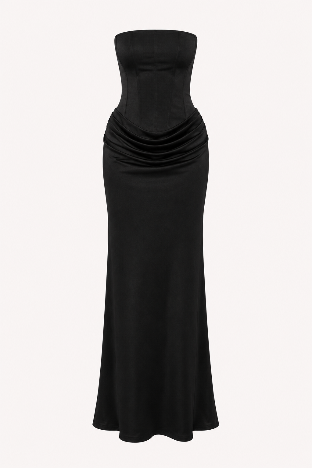 Robe longue bustier corsage corseté drapé hanches mariage et soirée formelle - Leni
