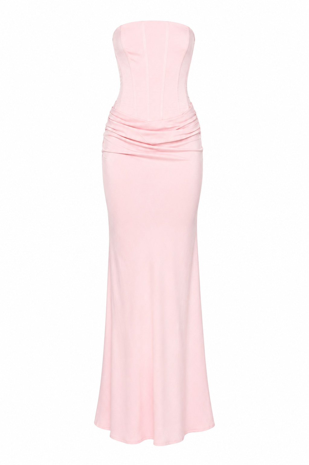 Robe longue bustier corsage corseté drapé hanches mariage et soirée formelle - Leni