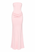Robe longue bustier corsage corseté drapé hanches mariage et soirée formelle - Leni