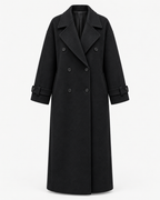 Manteau long femme double boutonnage ceinture élégant hiver - Apolline