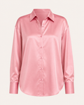 Blouse femme en satin à manches longues avec boutonnage sur le devant - Hannelore