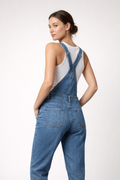 Salopette en jean surdimensionnée à poches et bretelles réglables femmes - Valmira