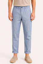 Pantalon lin léger homme coupe confortable polyvalent casual et formel – Matteo