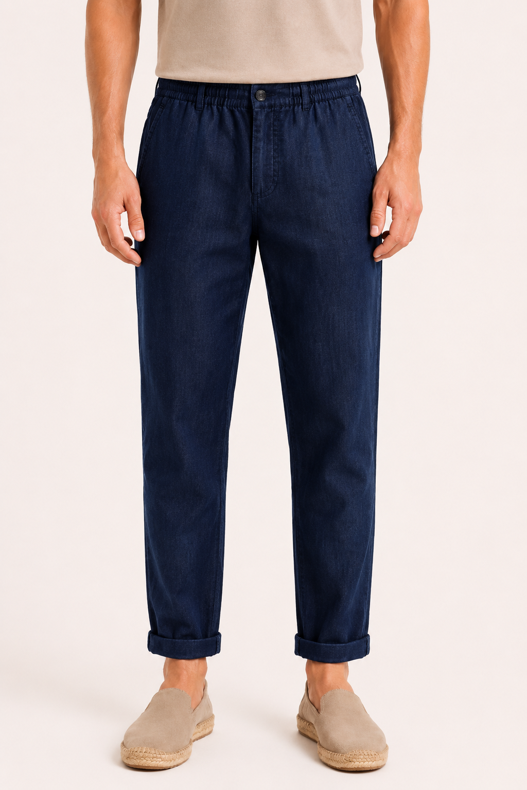 Pantalon lin léger homme coupe confortable polyvalent casual et formel – Matteo